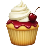 vanilla cupcake cherry on top sticker