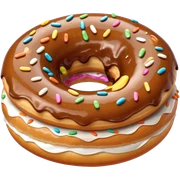 donut in paper bag sticker