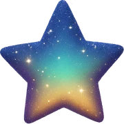 Star dust sparkle sticker