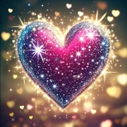 sparkling heart, no background sticker