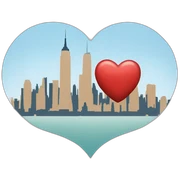 New york + heart sticker