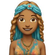 hippie woman happy sticker