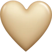 Beige heart sticker