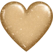 Beige glitter heart sticker