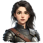 girl in armor portrait sticker