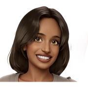 smiling girl portrait looking viewer sticker