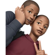 boys bonding in a moment sticker