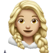 blond girl with snow sticker
