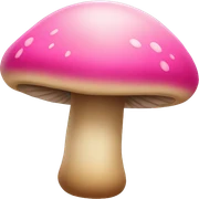 Tan mushroom with pink head sticker