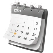 black and white calendar no dates sticker