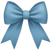 dusty Blue bow sticker