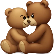 teddy bear kissing another teddy bear sticker