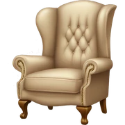 Beige wingback chair  sticker