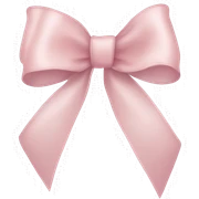 light pink ribbon bow sticker