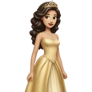 Luxury brunette princess sticker