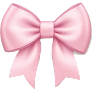 light pink bow on light pink bow sticker