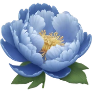blue peony sticker