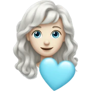 pastel blue heart sticker