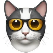 Cat with sunglasses sticker