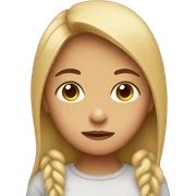 girl with eyes covering face sticker