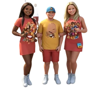 cheerful group of friends sticker