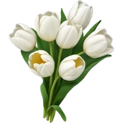 white tulip bouquet  sticker