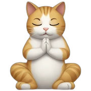 Cat praying sticker