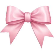 light pink ribbon bow sticker