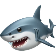 Shark with a top hat sticker