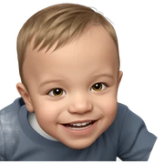 smiling boy portrait meme sticker
