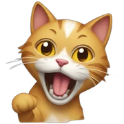 Cat throwing up sticker
