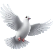 White cute flying Pigeon sticker