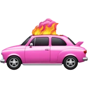 Pink Burning car sticker