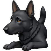 Black German shepherd sticker