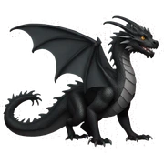 Dragon black sticker