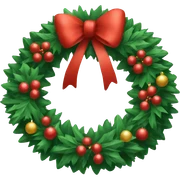 Christmas wreath sticker