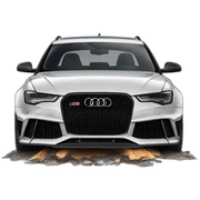 Audi rs6 crash sticker