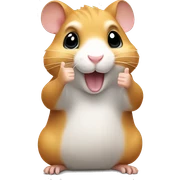 Hamster thumbs up  sticker
