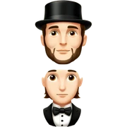Person with tophat sticker