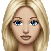 Realistic victoria secret model blonde blue eyes  sticker