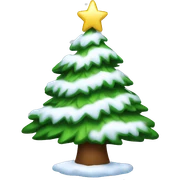 christmas tree with snow sticker