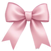light pink ribbon bow sticker