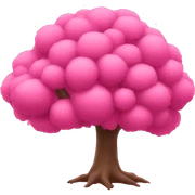 Pink tree sticker