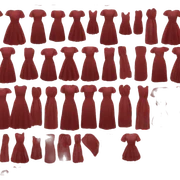 Dark red dress sticker