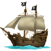 Pirate ship sticker