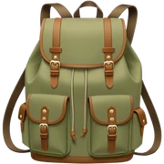 pale olive backpack  sticker
