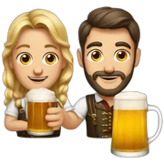 German and bier sticker