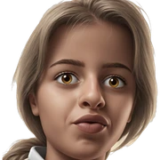 realistic portrait of girl sticker