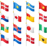 colored flags sticker