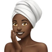 colored woman doing skincare sticker